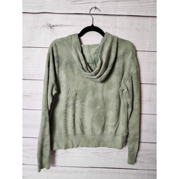 Old Navy Womens‎ Hoodie Sweatshirt Green Loose Fit Long Sleeve V Neck XS - Picture 2 of 5